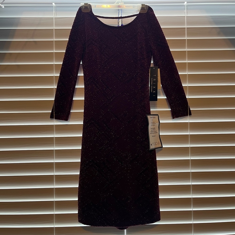 Shimmery burgundy dress💞